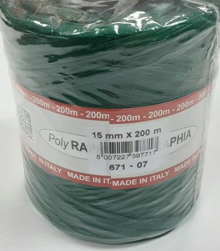 [70410301] POLY RAPHIA 15MM X 200M VERT FORET R07