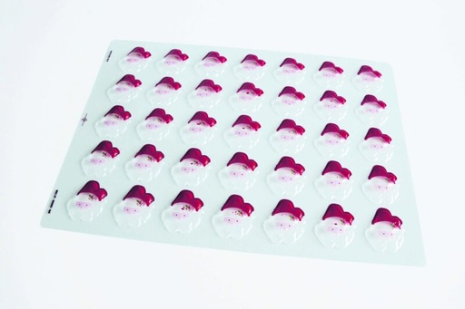 [08056788] 060603 PCB BLISTERS KERSTMAN HOOFDEN 70 PRINTS 5X4.6 CM 2 STUKS ***S/CD***