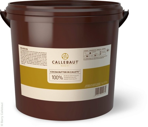 [05100871] CALLEBAUT NCB-HDO3-654 CACAOBOTER IN CALLETS  KARTON VAN 4 EMMERS 3 KG =EMMER