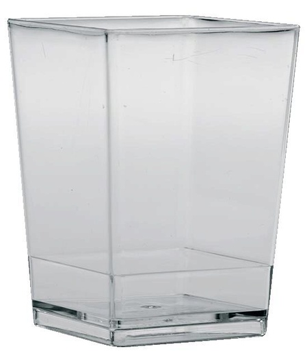[44104215] CUBIC PLASTIC GLASS 120ML BAG OF 100 PCS 