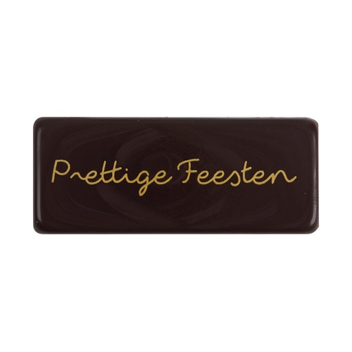 [08030095] 2013472 PLAQUETTE PRETTIGE FEESTEN JAUNE 5,5 X 2,3 CM 100PCES ***S/CD***