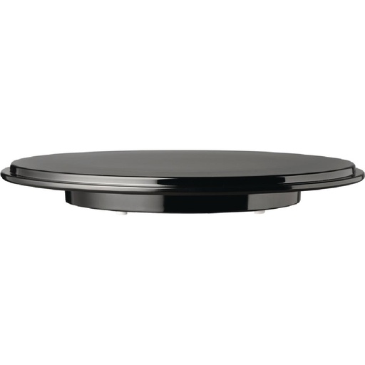 [57657798] APS PLATEAU PRESENTOIR A GATEAU NOIR 31CM HT4CM SANS CLOCHE