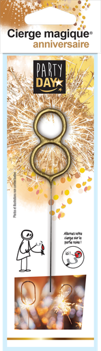 [70409010] Gold Sparkler Number 8