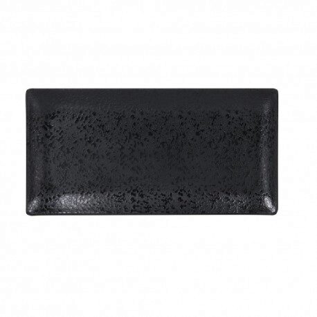[60251738] ARIZONA BLACK MELAMINE DISH RECTANGULAR 30X15CM