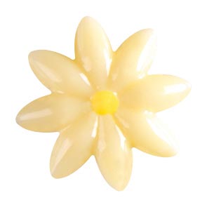 [08056534] 050266 PCB PÂQUERETTES CB COEUR JAUNE Ø 2 CM  176PCES ***S/CD***
