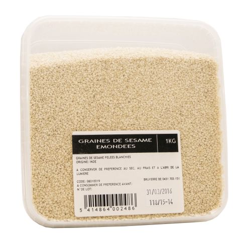 [08010019] SESAMZAADJES GEPELD 1KG = KG