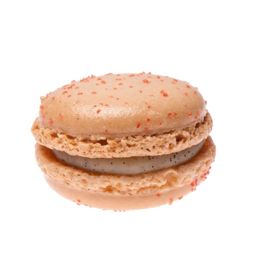 [02060227] M&A ZOETE MACARONS VANILLE TONKA AARDBEIEN Ø 4,5CM 70X20GR