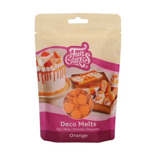 [70407285] FunCakes Deco Melts ORANJE250GR =ZAKJE