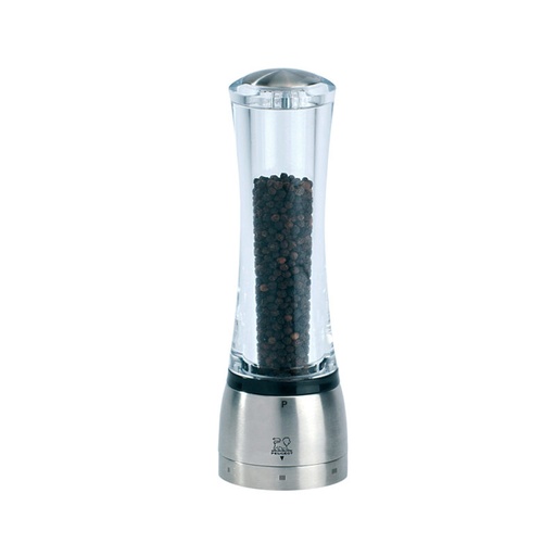 [70409671] PEUGEOT MOULIN POIVRE INOX/ACRYL DAMAN 21CM