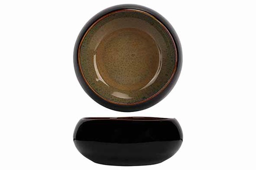 [60251806] C&T SALAD BOWL SPLASH BLACK 12XHT5CM