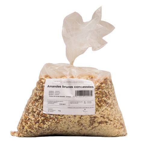 [01020040] AMANDES BRUNES CONCASSEES  CALIFORNIENNES 5 KG