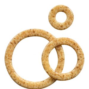 [08057449] PCB Openwork Circles WC Speckled Caramel 3 maten 144pces ***s/cd***
