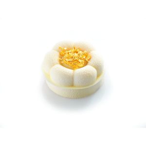 [08057752] 074059 PCB INDIVIDUAL ENTREMET MOULDS SMALL FLOWER TART FOR 120 P. M. WITH LEG 30 PCES ***S/CD***