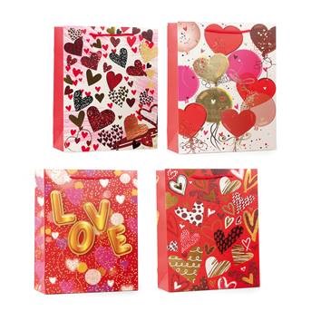 [61700533] "LOVE HEARTS" BAG 18X8XH23CM ASSORTED FOST+ INCLUDED