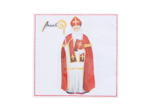[44665184] SERVIETTE ST. NICOLAS 33CM X 33CM PAQUET DE 20PC