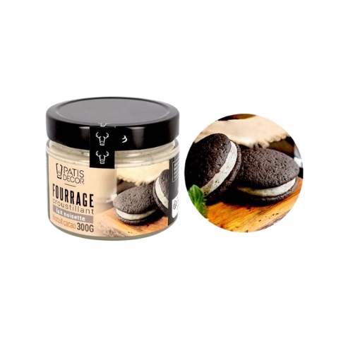 [08075338] PATISDECOR KROKANTE MELK HAZELNOOT CACAO KOEKJESVULLING 300GR