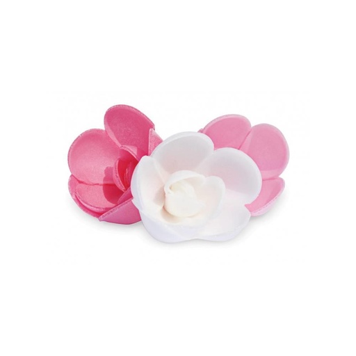 [70407008] RM05 MINI ROSE 30MM BLANCHE-ROSE-ROSE CARMIN 72PCES