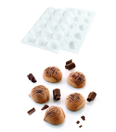 [51657256] SILIKOMART VORM MARRON GLACE 30 47X48H 25MM CURVFLEX WIT=STUK