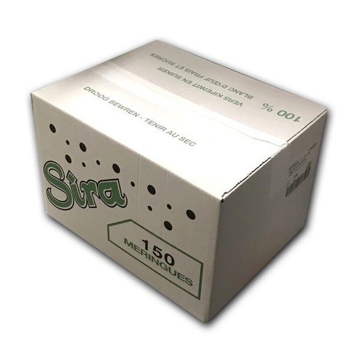 [04010135] MERINGUE N°2 Ø 7,5CM SIRA 150 STUKKEN