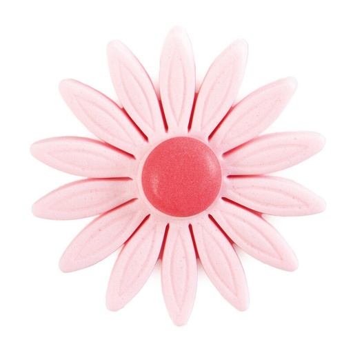 [08053941] 1051136 MARGUERITES ROSE Ø 55MM EN PATE A SUCRE  48PCES