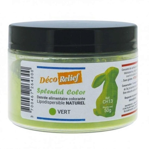 [70406970] SMARAGDGROEN NATUURLIJK POEDER KLEURSTOFLIPODISPERSIBLE 50GR = POT