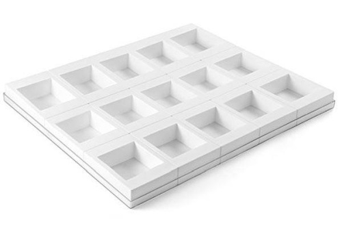 [51661105] SET VAN 15 VIERKANTE VORMEN IN SILICONE TORTAFLEX 100MM H50MM 495ML=SET