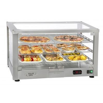 [62250407] ROLLER GRILL VITRINE CHAUFFANTE INOX 3 NIVEAUX