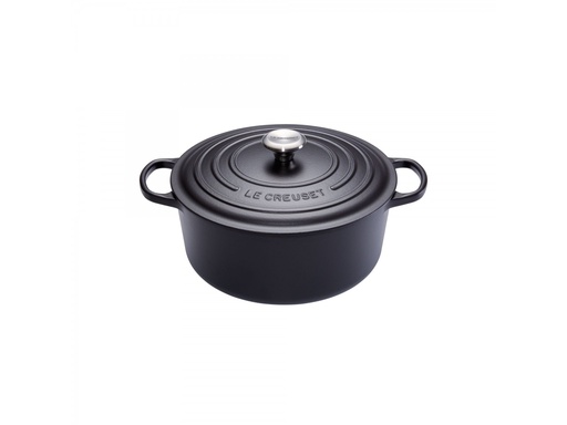 [54910419] LE CREUSET COCOTTE RONDE 30CM NOIRE 8.1L  8/10P SIGNATURE