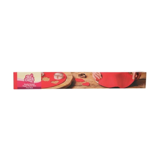[70407374] FUNCAKES RODE SUIKERPASTA KLAAR OM UIT TE ROLLEN ROND Ø 36CM 430GR