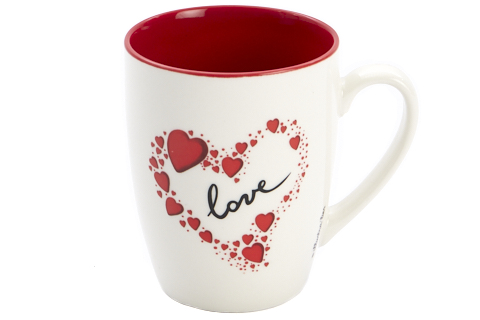 [62230156] MUG LOVE IN A HEART Ø8.5CM H10.5CM