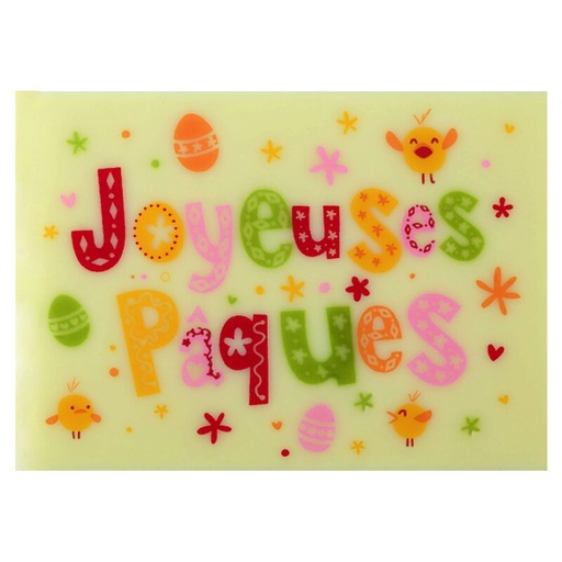 [08056505] 087112 PCB RECTANGLES CB VIVE PÂQUES 7X5 CM 80 PCES***S/CDE***