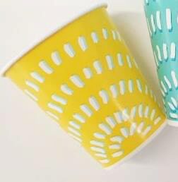 [25101140] COLORED PAPER CUP GRANITA/MILK SHAKE 300ML "SUNRISE" PACK OF 100 PCES