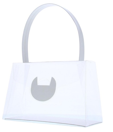[60100497] TRANSPARENT HANDBAG - WHITE 235X100XHT300MM