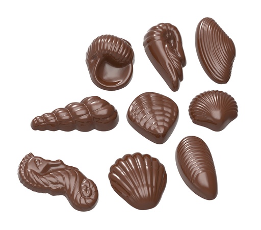 [70409512] MOULE À CHOCOLAT FRUITS DE MER CW1586 22PC -- 6GR