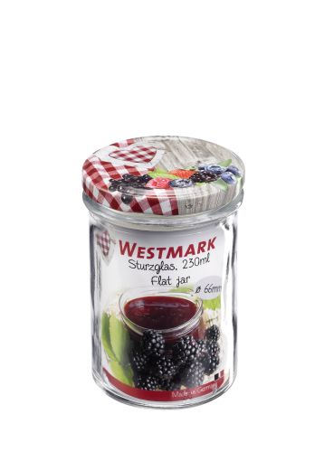 [56000586] GLAD JAM POT 230ML IN GLAS 66MM WESTMARK