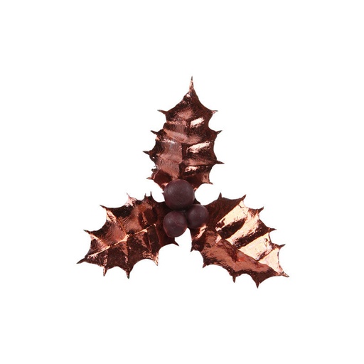 [08030491] 1059841 FEUILLE D HOUX BRONZE AVEC 3 FEUILLES 5,5 CM144PCES ***S/CDE***