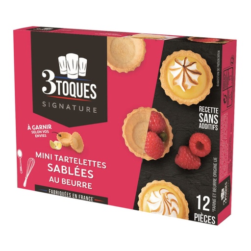 [05101512] 3TOQUES MINI TARTELETTES SUCRES 12 PCES