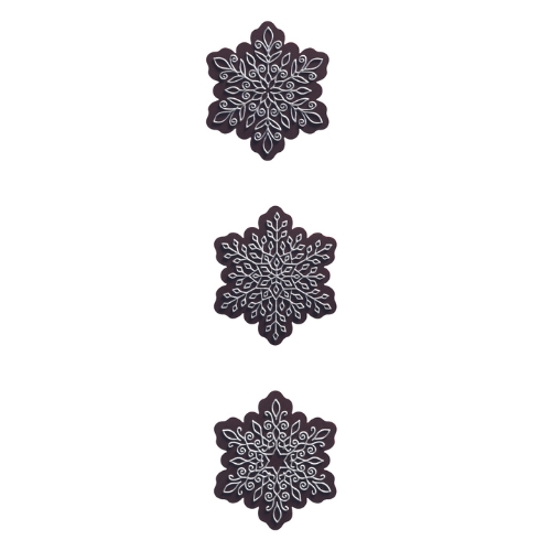 [08058046] 088148 PCB FLOCONS CN AVEC RELIEF GIVRÉ 4X3,5CM 96PCS ***S/CDE***