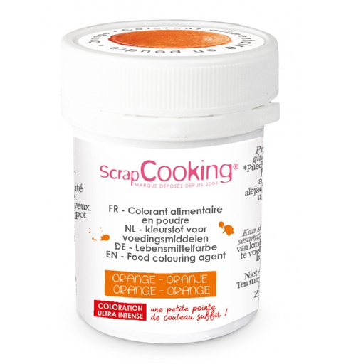 [08055634] SCRAPCOOKING KLEURSTOF ARTIFICIEEL ORANJE 5GR