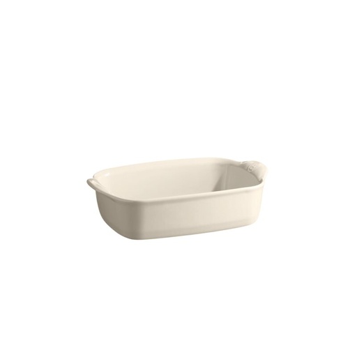 [57690014] EMILE HENRY PLAT ROTIR ARGILE 22X14CM 0.70L- BLANC