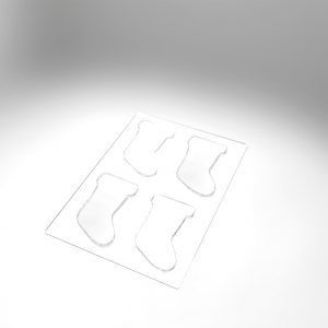 [08057996] PCB Molds Tablets sokken voor 8 stuks 17,2x11 cm D. 0,6 cm 2 stuks ***s/cd***
