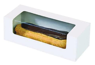 [60700630] WITTE KARTONNEN DOOS MET VENSTER 18X6XHT6CM PACKIPACK 50 STUKS