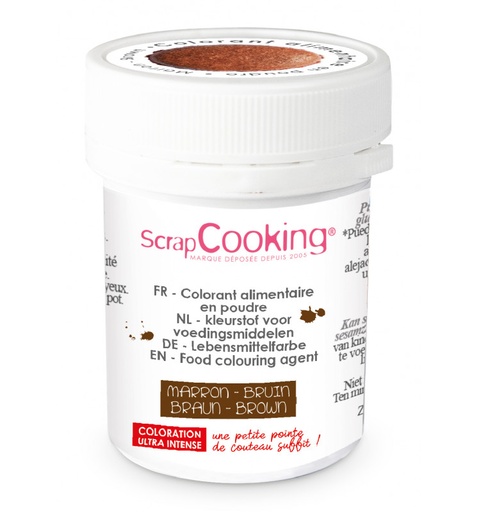[08055639] SCRAPCOOKING HYDRO FOOD COLORING BROWN 5GR