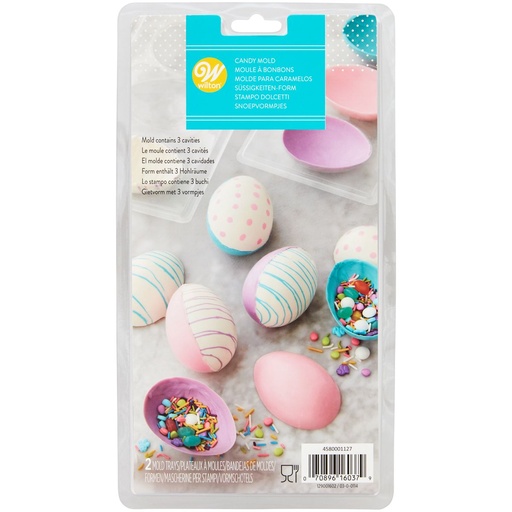 [08053763] +WILTON MOULE A OEUFS 3D PLASTIQUE 2X3CAVITES