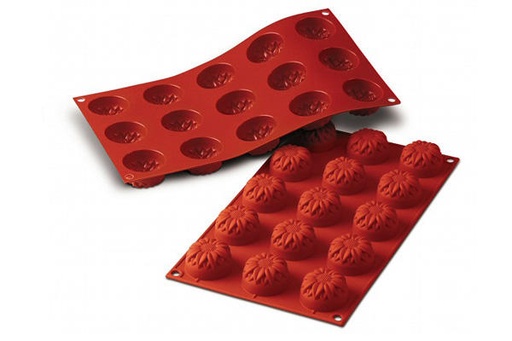 [70408230] SILIKOMART SF072 MOLD 15 SMALL SUNFLOWERS Ø44 HT27MM 23ML NON-STICK GN1/3 -50° TO 250