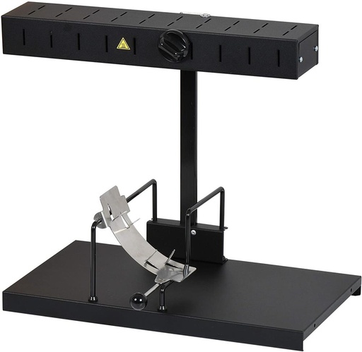 [62250701] L'ALPAGE "BASALTE" RACLETTE 1/2 WIEL 900W ROESTVRIJ STAAL/GELAKT STAAL