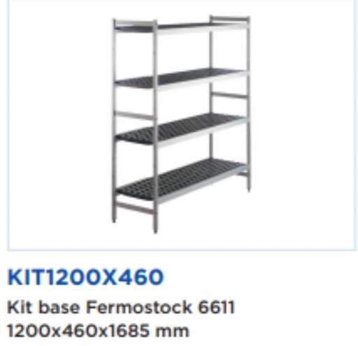 [55500295] FERMOD 6611 KIT ETAGERE 4 NIVEAUX 1200X460X1685mm - FKA-4450-000