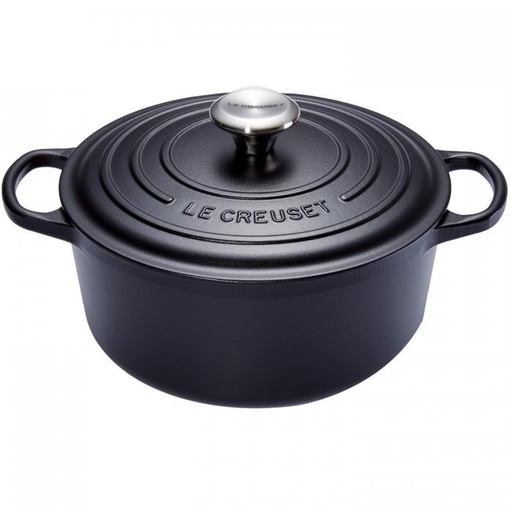 [57661820] *FDS*LE CREUSET RONDE COCOTTE 34CM MAT ZWART 12,40L 10PSIGNATURE