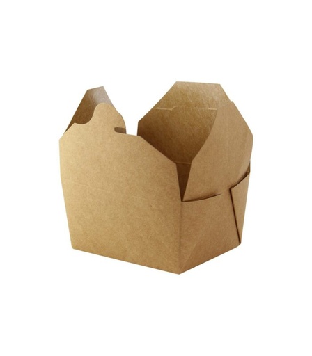 [25101105] 210BIO2K BOITE REPAS CARTON KRAFT 215X160X50MMCOLIS DE 25PC