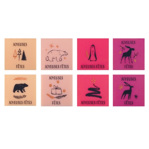 [08058079] 088033 PCB SQUARES CB MAGIC PARTIES 8 DESIGNS 3.5CM 120PCS ***S/CDE***